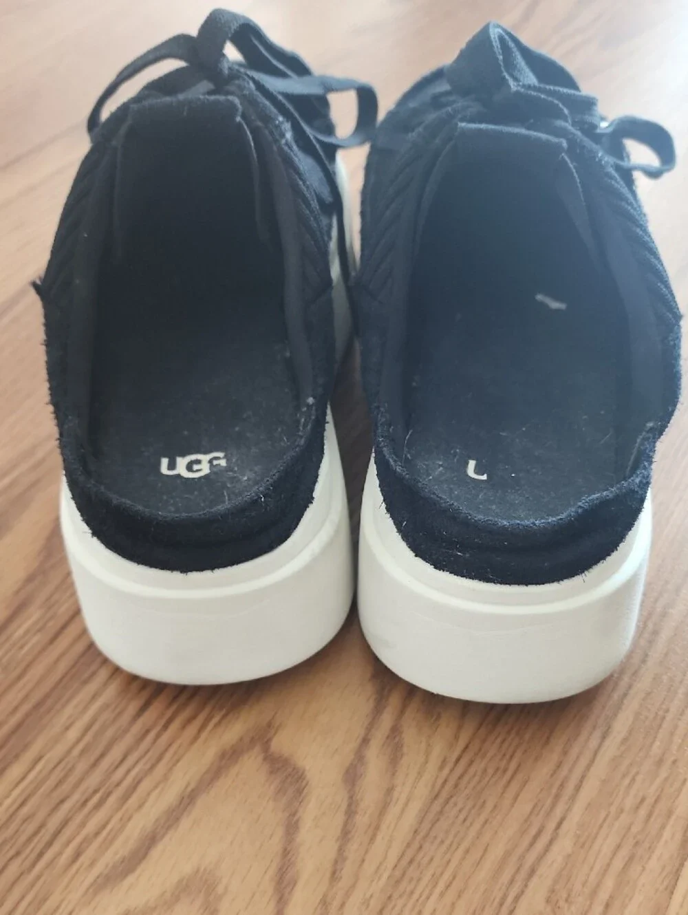 Ugg Platform Suede Mule Sneakers With Gum Shoe Soles